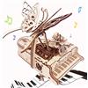 auryee Puzzle in legno 3D per adulti - Carillon per pianoforte fai da te - Kit di costruzione - Puzzle meccanico per bambini dai 14 anni o più