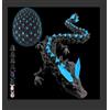 CWENDANER Uovo di drago a sorpresa con drago all'interno, giocattolo con stampa 3D, decorazione creativa, regalo per adulti e bambini (blu luminoso)