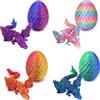 JOYVOVO 4 Pezzi Uovo di Drago Stampato in 3D, Fidget Toys, Giocattoli Articolati Drago Mobile Stampato in 3D, Dragon Figurine Giocattoli Idea Regalo Unica, Uovo di Pasqua, Decorazione per la Casa