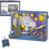 ROBOTIME Puzzle in legno 3D La notte stellata, kit di modelli per adulti da costruire, decorazione da parete artistica 3D da appendere, set di costruzione fai da te, per Natale