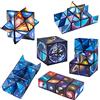 LiRiQi Magic Star Cube, Cubo Magico Infinito 2 in 1, Trasformabili Cubo Giocattoli scientifici Popolari Magico per Bambini e Adulti, Decompressione Giocattolo per Bambin, Gioco Educativo, 3D Puzzle