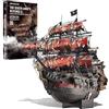 Piececool Metal Puzzle 3D Regina Annes Vendetta, Nave Pirata Puzzle 3D Metallo, Modellini per Acciaio Inossidabile, Regalo, Raccolta, Metallico, Modellismo da Costruire Adulti, 369 Pezzi (Rosso)