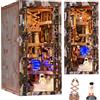 MiniCity Kit Book Nook in fusione spaziale con LED, modello 3D per scaffale | Fusione spaziale come decorazione per scaffali illuminati; 341 pezzi, colla, strumenti e istruzioni (lingua italiana non