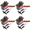 Geekstory MG90D - Micro servo digitale da 9 g, rotazione continua a 360 gradi, ingranaggi completamente in metallo, per modellismo radiocomandato, braccio robot, auto, fai da te (confezione da 4)