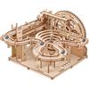 HOTUT Puzzle 3D in Legno, Pista a Ruota Idraulica, Fai-da-Te Pista per Biglie Kit di Costruzione Modello Meccanico, kit di Modelli 3D per adulti 4 Steel Balls, Giocattoli Educativi Regalo per Bambini