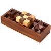 Ajuny Rompicapo Legno 3 in 1 Puzzle 3D STEM QI Adulti Bambini Regalo | Scatola Decorativa Portaoggetti Inclusa, Ideale per Conservare i Puzzle e Come Idea Regalo Originale