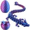 FePen Uovo di Drago, Uova Di Drago, 3D Printing Dragon, Fidget Dragon Toy Figurine (Purple)