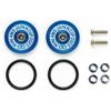 Radiokontrol Set per Tamiya 95160 Rotelle 19mm Alluminio con Anello J-Cup 2023 Blu Mini 4WD Limited Edition
