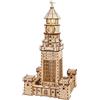 Ugears Faro di Alessandria 3D Puzzle - Kit Fai Da Te per Adulti 3D Puzzle in Legno per Adulti con LED Notturno - Kit di Modelli da Costruire Artigianato Puzzle in Legno Regalo Perfetto - 340 Pezzi