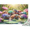 1M6T7B2K Tartaruga colorata nello stagno Puzzle 1000 Pezzi Carta per Adulti Scena giardino acquatico Gioco di Puzzle 1000 Pezzi Relax Famiglia Regalo 70x50cm/1000pcs