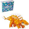 Larcele 1196 Pezzi Micro Dinosauro Costruzione di Giocattoli Set, Fai da te Mini Mattoni Giocattolo Kit KLJM-06 (Anchilosauro)