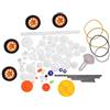 Tyenaza 78 Pezzi Kit di Ingranaggi in Plastica, Kit di Cremagliera della Puleggia della Boccola della Cinghia, Set di Cinghie dell'Albero, Assortimento di Attrezzi DIY per Giocattoli