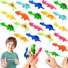 Jadyon Giocattoli per feste per bambini giocattolo da dinosauro fionda dita giocattoli di dinosauro volanti in gomma divertenti regali per bambini e ragazze, colore casuale (20 pezzi)