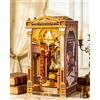 Rolife Book Nook Kit Miniature da Costruire DIY Booknook Libreria Delle Meraviglie 3d Puzzle Legno con Luci Decorazione Libreria Casa Modellismo da Costruire Adulti Diorama Modellismo