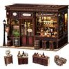 MAKEASY Book Nook Kit - Kit Casa in Miniatura Fai-da-Te per Adulti e Adolescenti, Puzzle 3D in Legno Inserto Decorativo per Libreria, Kit Modellino Tiny House Booknook, Regali Creativi per Famiglia e