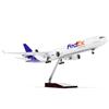 QIYUMOKE Modellino di aereo in resina MD-11, scala 1:130, con supporto per | per FedEx MD-11, 47 cm di lunghezza, souvenir per adulti, decorazione per casa o ufficio