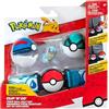 Pokémon Set da 5 cm Squirtle Battle Figure con Clip 'N' Go Plus Net Ball, Great Ball e Accessori per Cintura