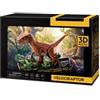 Party town National Geographic - Puzzle 3D Velociraptor | Modellini Da Costruire Puzzle 3d | Puzzles 3D Bambini E Adulti Dinosauri | Giochi Per Bambini | 63 Pezzi