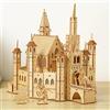 Hallisun Puzzle 3D in legno per adulti, Kit modello architettura castello in legno, Giocattolo meccanico da assemblare, Regalo di compleanno, Decorazione per la casa, 234 pezzi