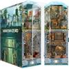 Tonecheer Book Nook Kit puzzle in legno 3D Booknooks fai da te modellini adulti da costruire in miniatura casa libreria Nook Book con luce regalo divertente regalo di compleanno (Haven Zero)