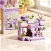Generic Set di blocchi da costruzione per negozio di fiori di glicine, 193 pezzi, mini kit di modellini per casa di fiori, mattoni creativi fai da te per decorazioni domestiche, ornamento rilassante da