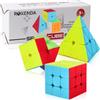 ROXENDA Speed Cube Set, [3 Pezzi] Stickerless Cube Pack con Cubo di Velocità 2x2 3x3 Piramide, Durevole e Colori Vividi - Tornitura Facile e Giocare Liscio (Stickerless)