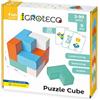 Igroteco Puzzle in legno 3D - Gioco colorato per bambini dai 3 anni in su, promuove logica, abilità motorie e concentrazione, giocattolo educativo sostenibile in legno