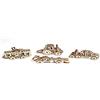 UGEARS vehicle Tribiks 70033 U-Fidgets - Set di puzzle con 4 modelli, puzzle 3D, anti-stress, 4 mini miniature in miniatura, modello echano, colore: Beige