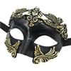 Generisch Maschera nera per giochi di ruolo e carnevale | Con fasce elastiche nere, copertura per il viso di Halloween, per uomini, donne, adolescenti, adulti, bar, danza