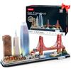 CubicFun Puzzle 3D LED San Francisco, Modello Architettura 90 Pezzi | Kit Costruzione Skyline San Francisco con Golden Gate Bridge, Modello Decorativo Città, Puzzle Adulti Bambini