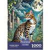 XGASVBKWA Bengal Cat 1000 Pezzi Adulti Puzzle Adulti Intrattenimento Animal Creativo Giochi Antistress Giocattolo 38x26cm/1000pcs