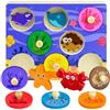 VingaHouse Montessori, Puzzle in Legno 3D per Bambini con Animali Marini | Puzzle in Legno a Partire da 1 Anno, Gioco di Smistamento per Compleanni, Pasqua, Regalo per Ragazza e ragazzo