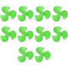 QUARKZMAN 2mm Albero Motore DC Elica 30mm Ventilatore 3 Pale Verde 10pz | Eliche Rotondo in Plastica, per Modellismo Aereo, DIY Giocattoli Motore, Barca RC Micro