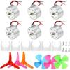 CHEVVY 6 Set Mini Motore Kit 3V DC motore 5000 RPM con Mini Foglia | Ventilatore Set Motore In Miniatura per Esperienza Educativa FAI DA TE