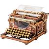 ROKR Puzzle 3D in Legno Macchina da Scrivere, Modello Funzionale per Adulti da Costruire, Giocattolo Meccanico Fai-da-te Unico in Legno, Arredamento da Scrivania Retro da Collezione LK703C