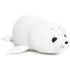 WEIGEDU Peluche foca bianca tipo cuscino, 52 cm | Peluche in poliestere morbido di foca bianca per abbracci, regali e decorazione