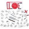 Chonor Set di 32 Pezzi Rompicapo in Metallo Torsione Puzzle 3D Gioco di Mente Classico Giocattoli Educativi IQ Test Puzzle Regalo per Adulti e Bambini