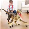 FRUSE Dinosauro Giocattolo Telecomandato con Ruggiti Realistici per Bambini | Dinosauro Robot, Cammina Realistici, Luce LED, RC Velociraptor Dinosauri con Ricarica USB, Regalo per Bambini 3 4 5 6 7 Anni