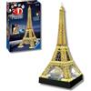 Ravensburger - Puzzle 3D Tour Eiffel Notturna LED, 226 Pezzi | Puzzle 3D LED Tour Eiffel da 226 pezzi, replica notturna di Parigi da costruire, decorazione per casa e idea regalo.
