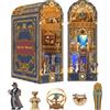 Tonecheer Kit fai da te Book Nook con Protezione Antipolvere e luce LED, Spacetime Museum Puzzle in Legno 3D, Parti Mobili e Rotanti, Fermalibri Creativi per Biblioteca, Idee Regalo per Adulti