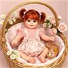 ROSHUAN Bambole realistiche Reborn in silicone Full Body Girl 20 pollici Sorridente Vita Reale Bambole realistiche Bambola neonata in morbido vinile che sembra Bambola reale con capelli rossi marroni