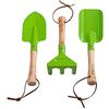Bigjigs Toys, Set di Utensili per Il Giardinaggio per Bambini - Strumenti da Giardino in Metallo 3% Set Giocattolo con forchetta a Mano, cazzuola e rastrello, Set di Giardinaggio di qualità con