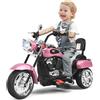 SOARS Moto Elettrica per Bambini 6V a 3 Ruote (Rosa) | Motorino Triciclo con Luci LED e Suoni, con Acceleratore a Pedale e Specchietto, 3 km/h, Carico 30 kg, 3+ Anni