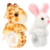 Toyvian 2 Pezzi Bambola del braccialetto braccialetti di animali braccialetto peluche bracciali pelosi schiaffi animale da braccialetto cotone pp