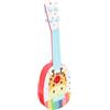 Toyvian Ukulele Giocattolo in Plastica per Ragazzo Ragazza Corde Regolabili, Strumento Musicale Educativo Multifunzionale per Casa e Palcoscenico, Design Creativo e Ben Realizzato