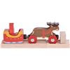 Bigjigs Rail Slitta e Renna di Babbo Natale
