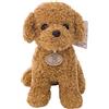 Uposao Teddy Dog Peluche Simulazione Cane Farcito Giocattolo Barboncino Bambini Cuscino per Dormire Animale Simpatico Animale Domestico Compleanno Regalo di Natale per Bambini Ragazza, 25cm