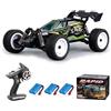 Teeggi Auto telecomandata per adulti, 50 km/h RC Drift auto da corsa, 1/16 Offroad telecomandata auto da corsa, 4WD All Terrain Race Buggy, 3 batterie (Verde)