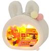 TOPBSFARNY Supporto per libri in legno 3D, puzzle fai da te per casa delle bambole, angolo in legno, kit di costruzione con luce LED, per adulti, per costruire creatività, Natale, Halloween (stile B)
