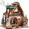 TOPBSFARNY Casa delle bambole in miniatura fai da te con mobili e luci a LED, 3D in legno per casa delle bambole, kit regalo per Halloween e Natale (stile C)